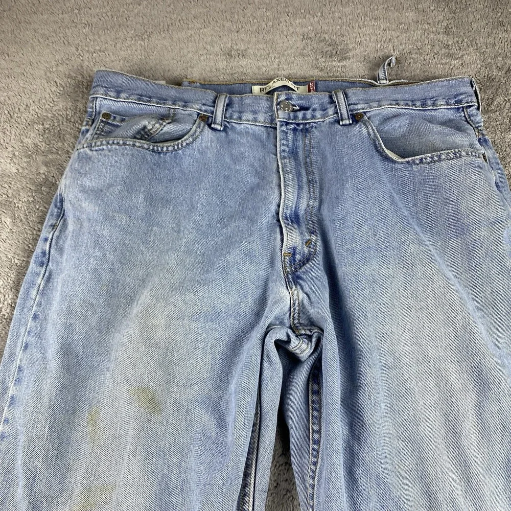 Levis 550 Relaxed Fit Jeans Mens 38x30 Blue Light Wash‎ High Rise